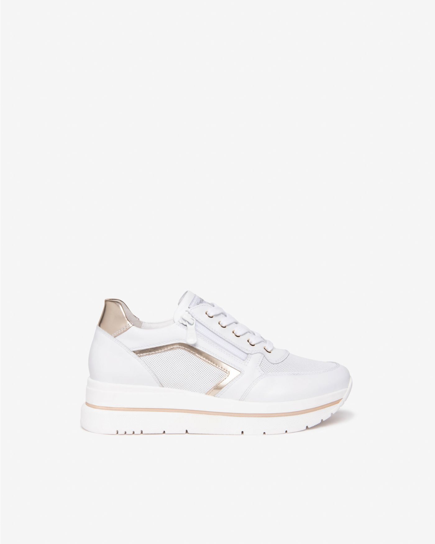Women’s Leather and Technical Fabric Sneakers