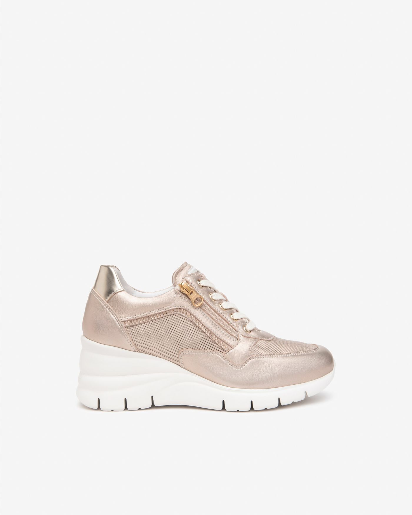 Women’s Leather and Technical Fabric Sneakers
