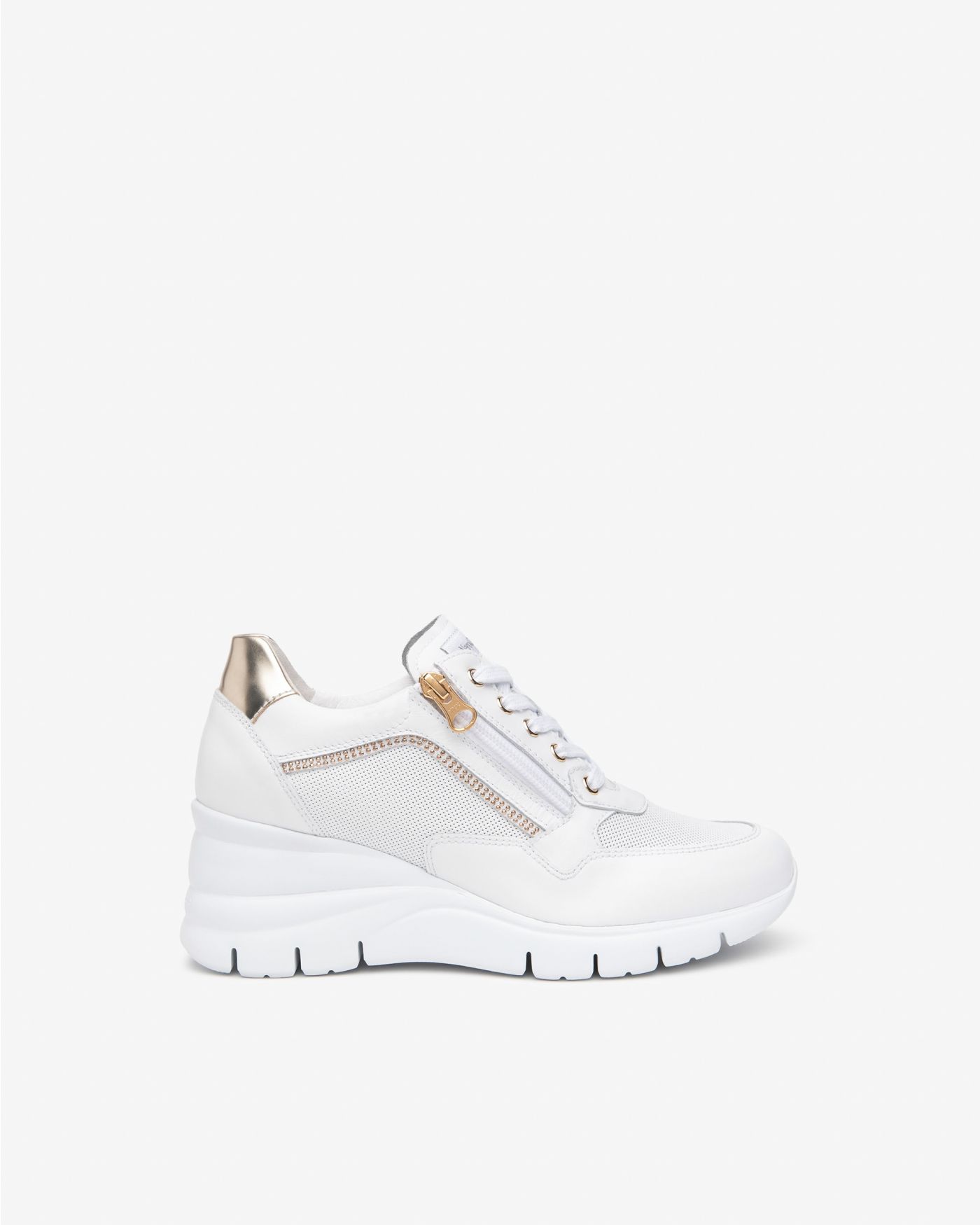 Women’s Leather and Technical Fabric Sneakers