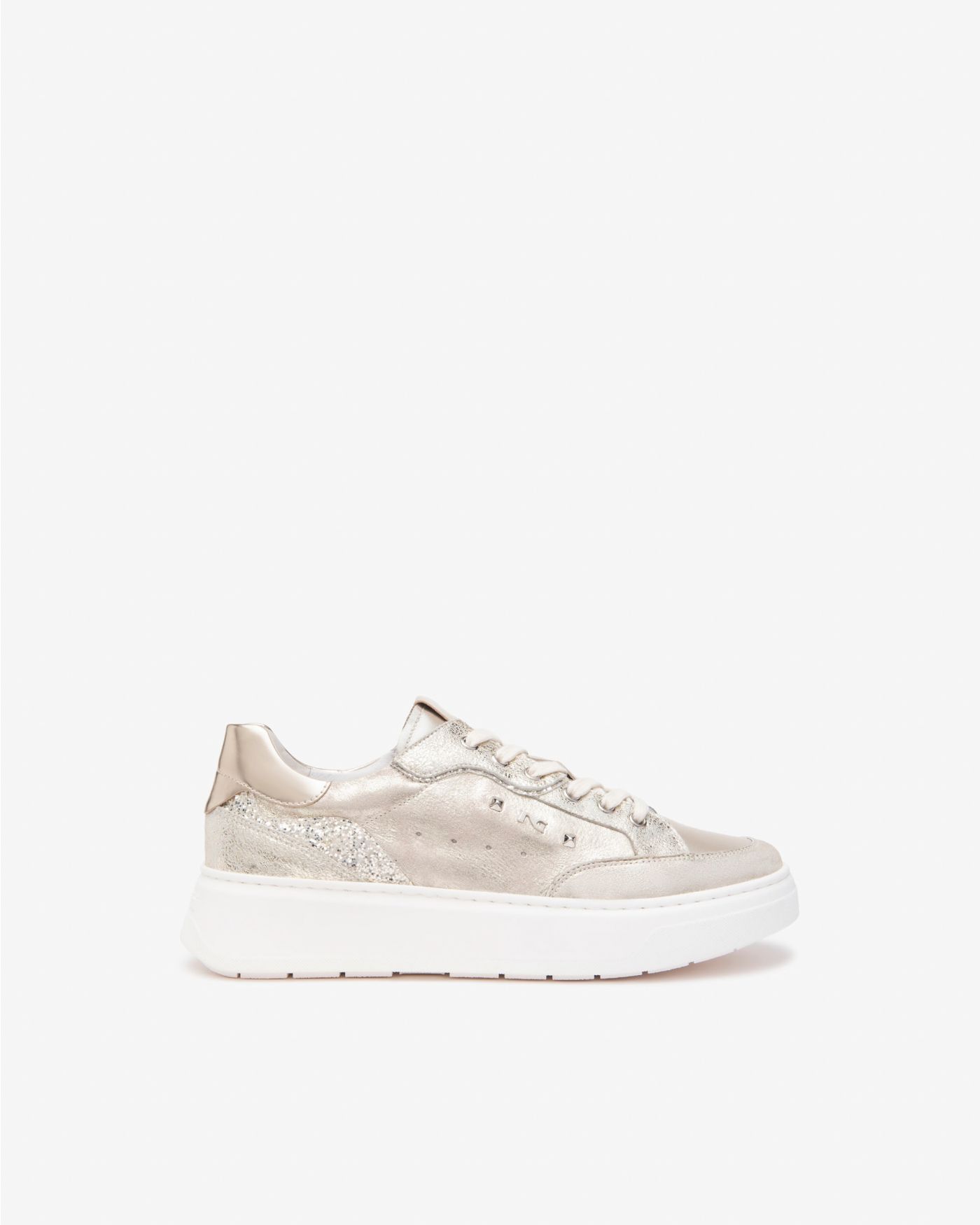 Women’s Leather and Technical Fabric Sneakers