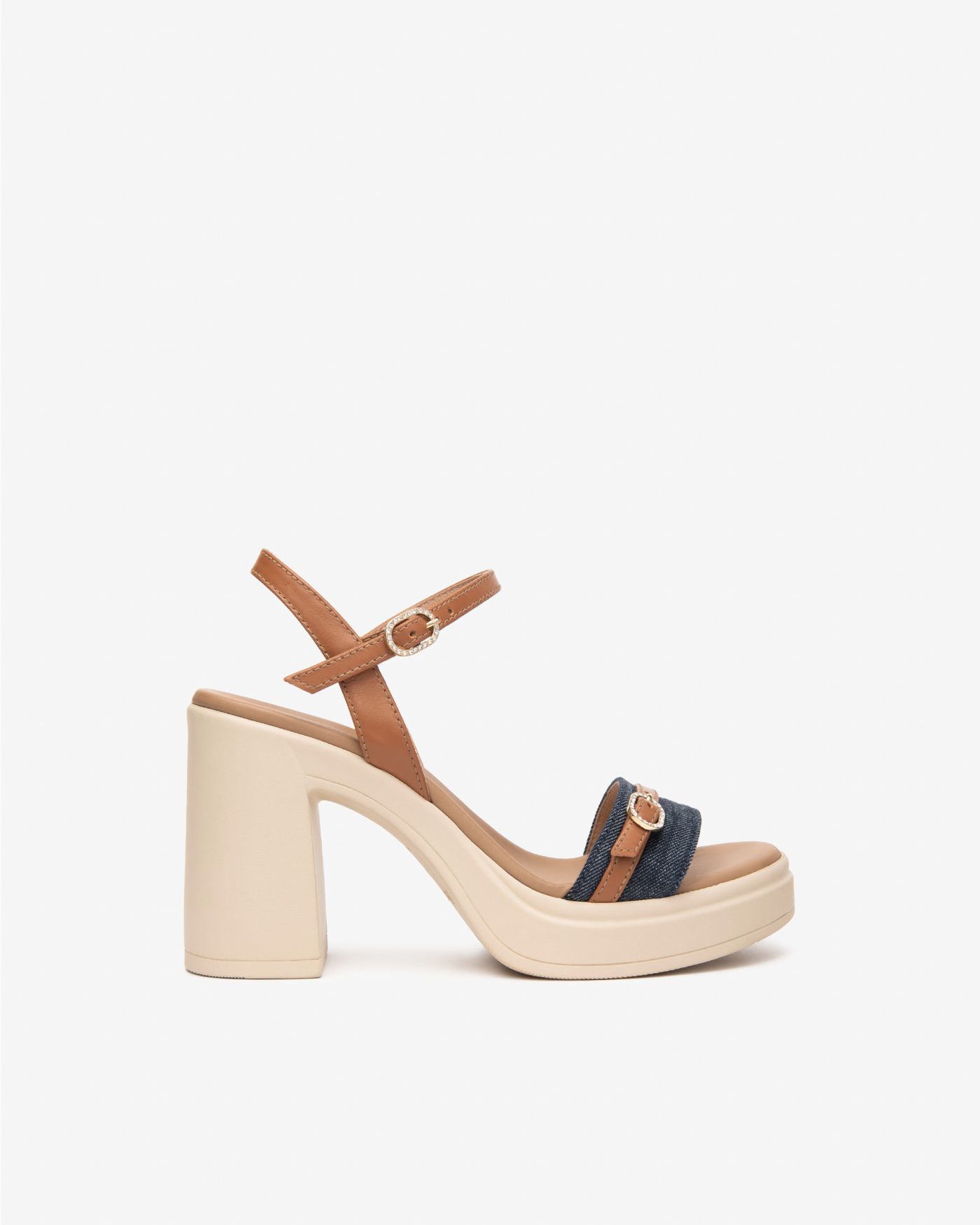 Women’s Leather and Fabric Sandals