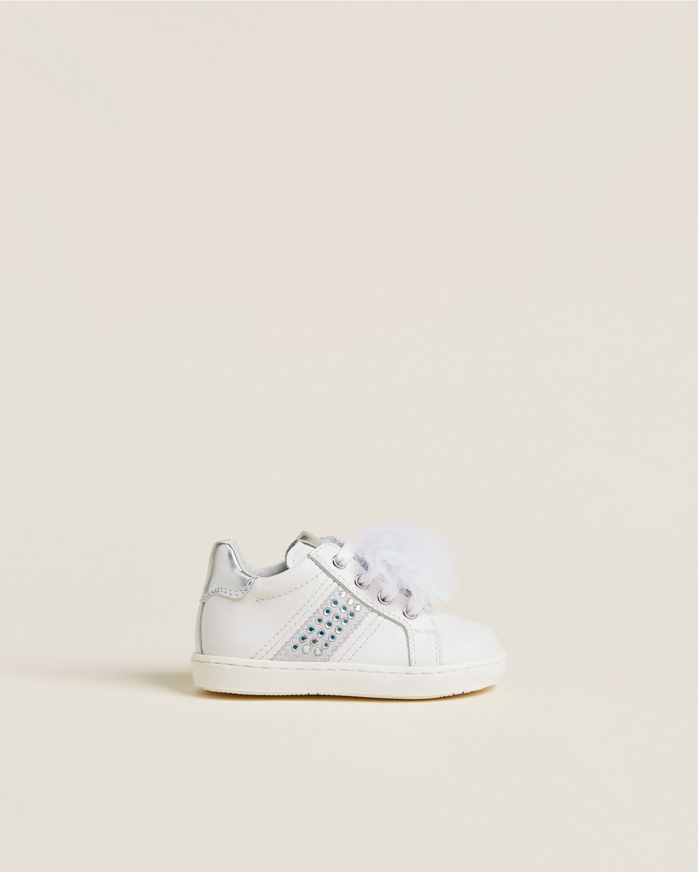 Junior Leather and Technical Fabric Sneakers for Girls