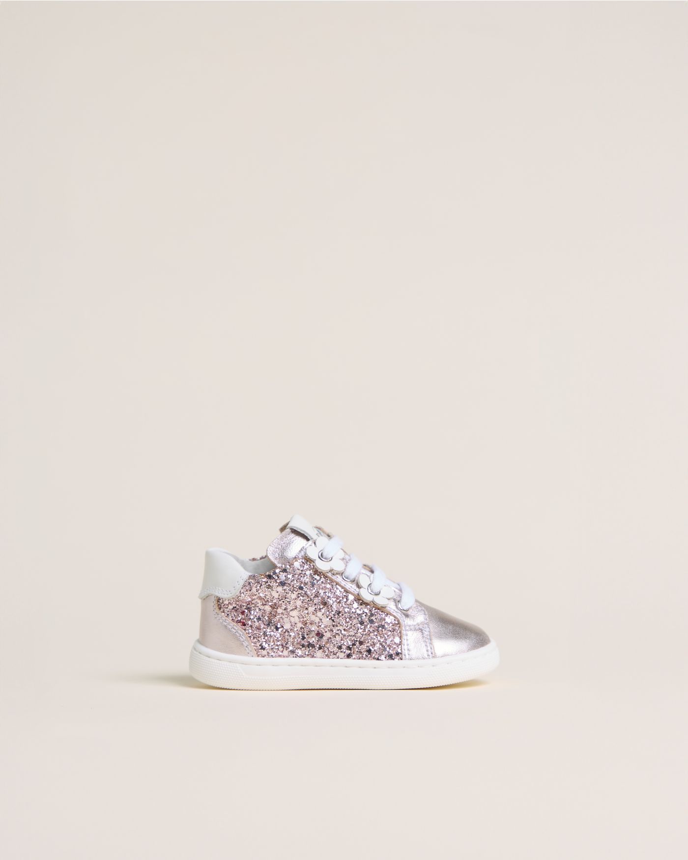 Junior Leather and Technical Fabric Sneakers for Girls