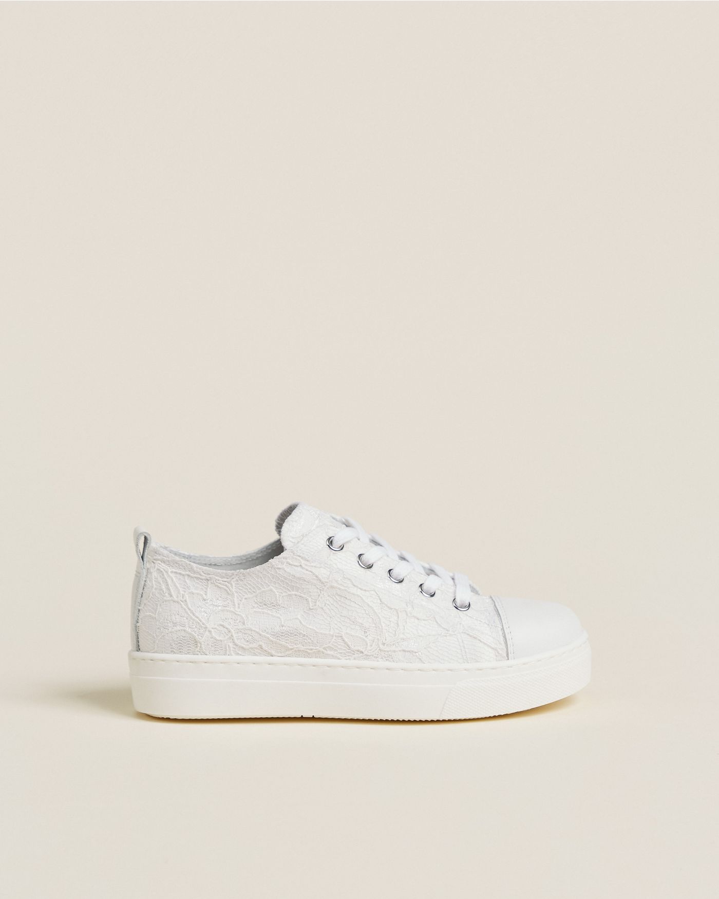 Teen Girls’ Fabric and Leather Sneakers