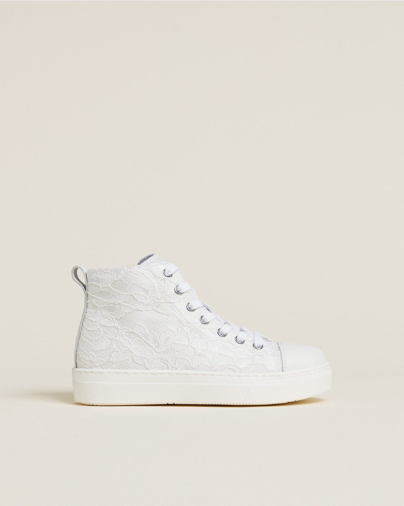 Teen Girls’ Fabric and Leather Sneakers