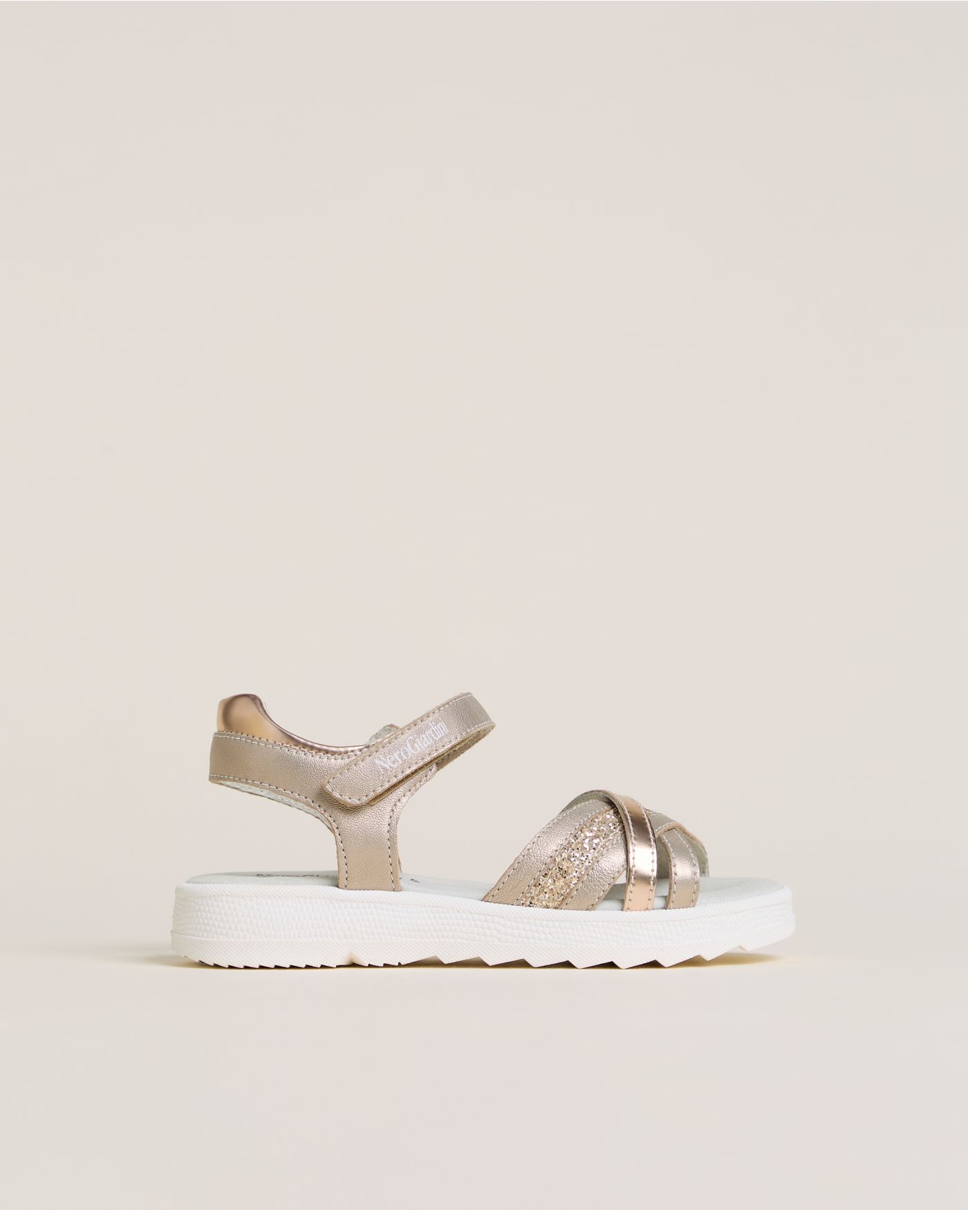 Teen Girls’ Leather and Technical Fabric Sandals
