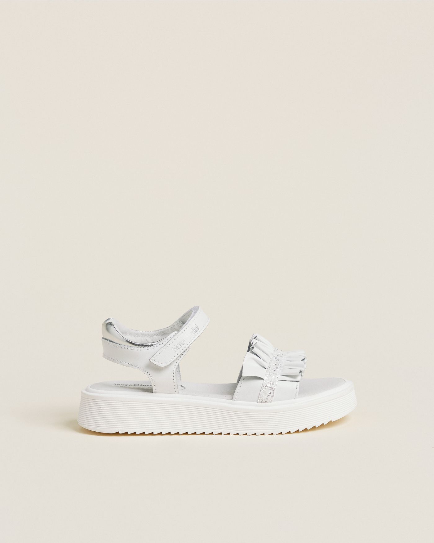 Teen Girls’ Leather and Technical Fabric Sandals