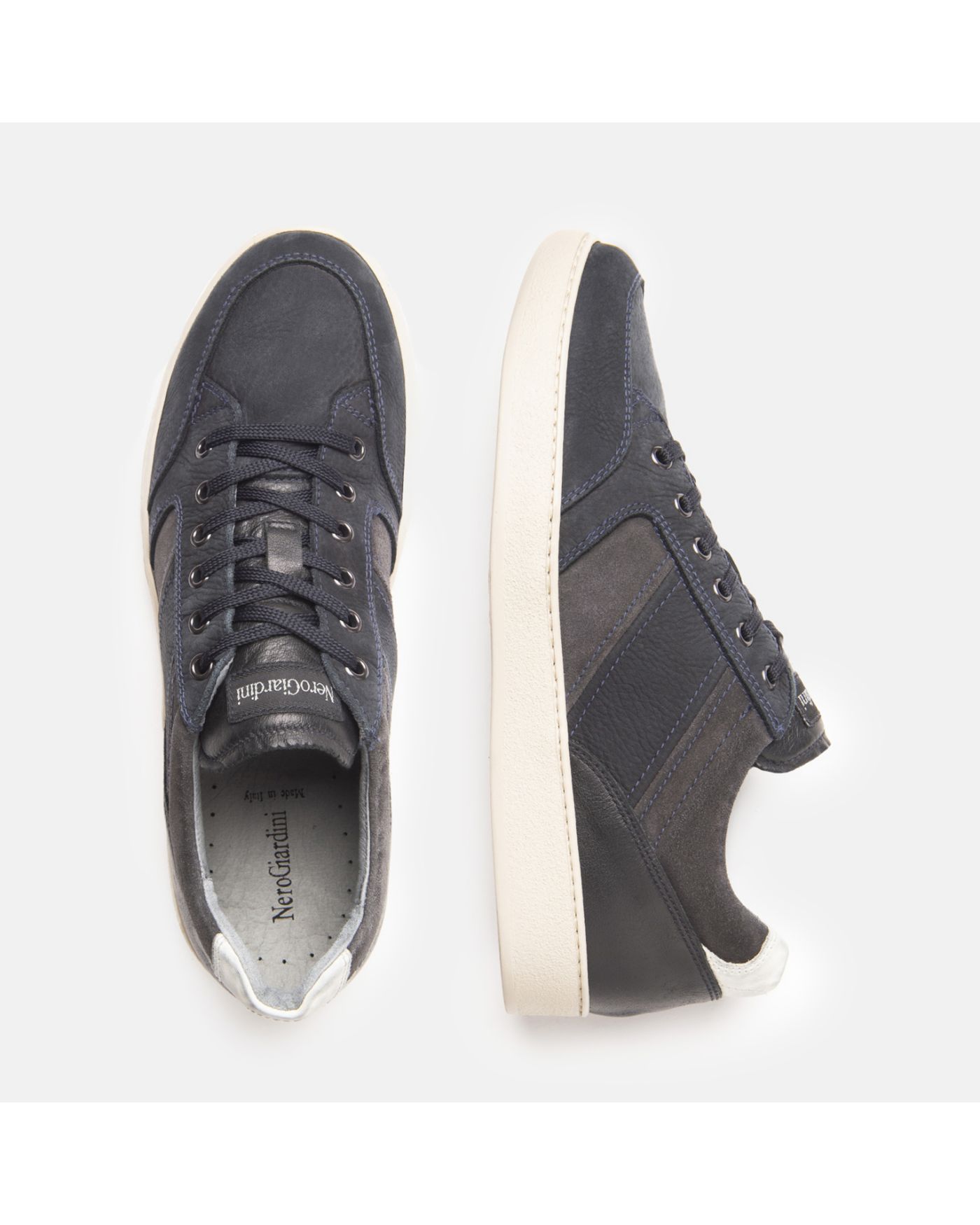 Sneakers Uomo in Pelle e Camoscio 08A_I001740U