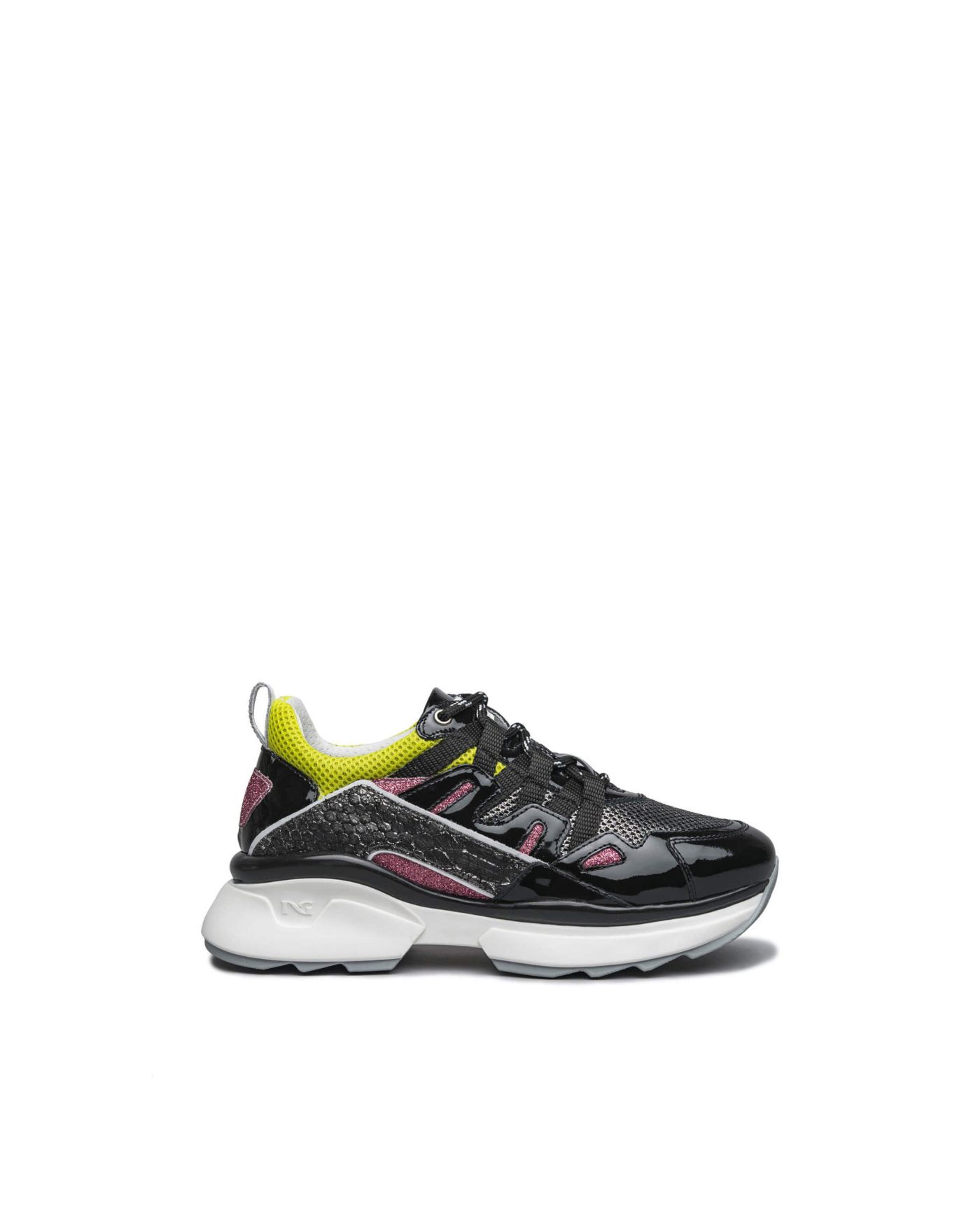 Sneakers Donna in Pelle e Tessuto Tecnico