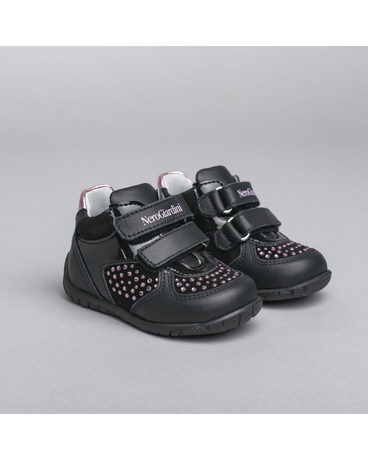 Sneakers Junior da Bambina in Pelle e Materiale Tecnico 08A_I018172F