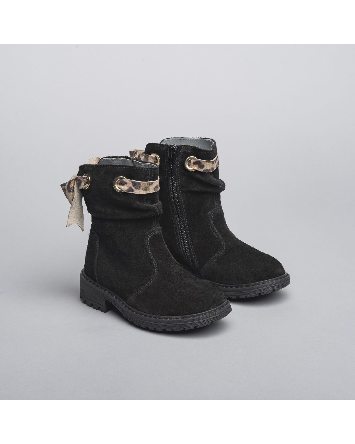 Stivaletti Junior da Bambina in Camoscio 08A_I021594F