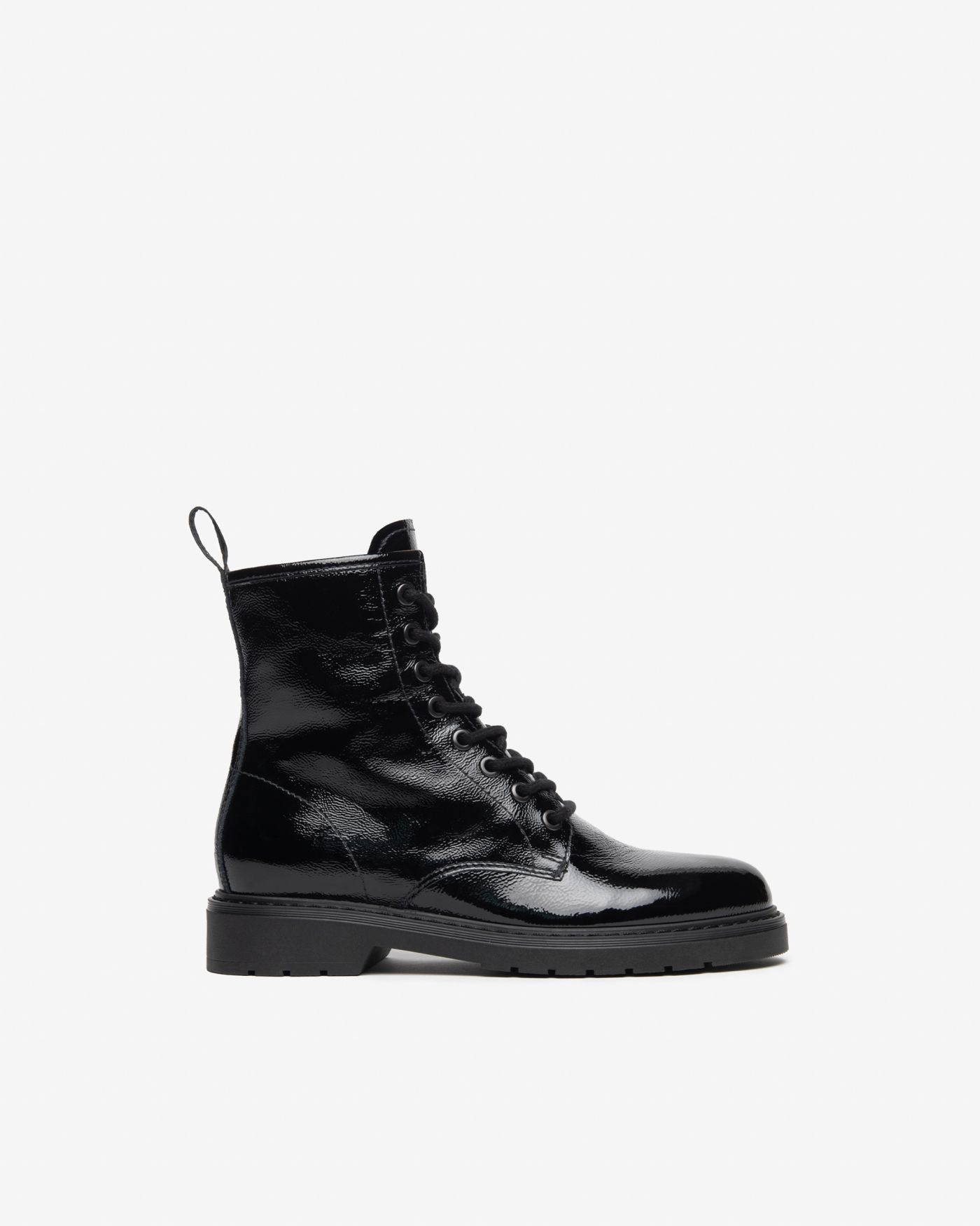 Women’s Patent Combat Boots