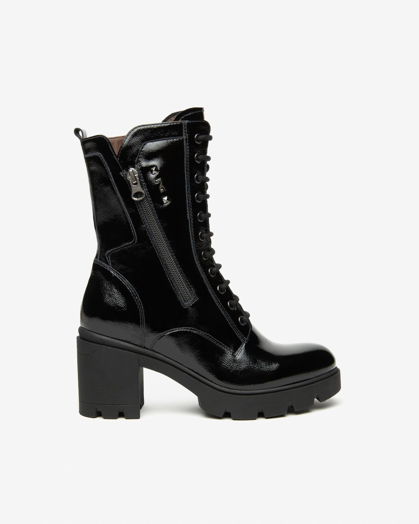 Women’s Patent Combat Boots
