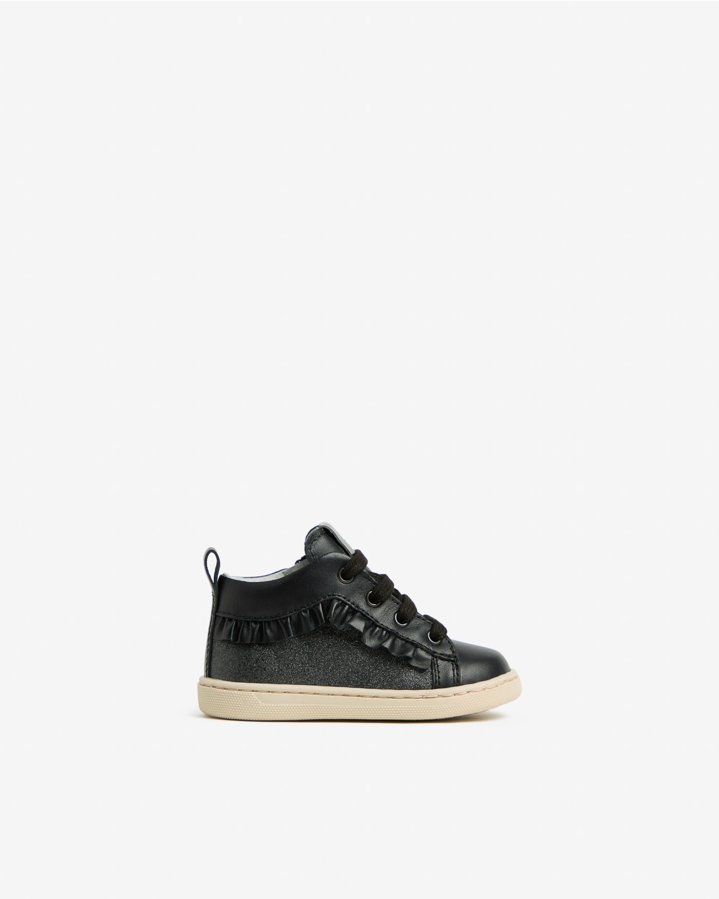 Junior Leather and Technical Fabric Sneakers for Girls